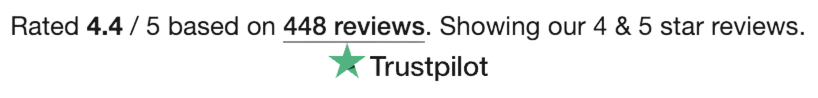 Rated 4.4 / 5 based on 448 reviews on Trustpilot